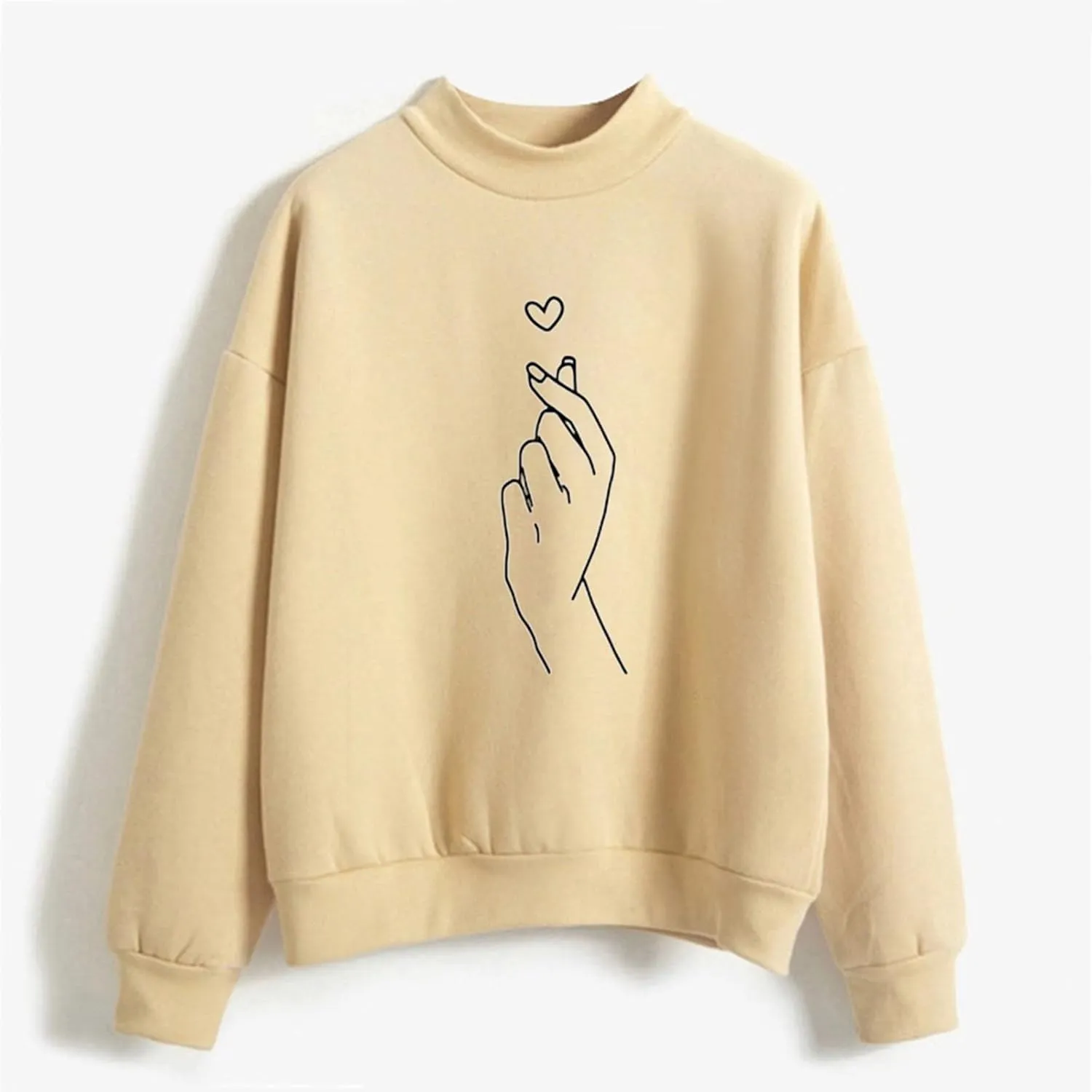 GIERIDUC Oversized Sweatshirt for Women Cute Graphic Crewneck Long Sleeve Casual Fleece Pullover Sweatshirts Loose Tops