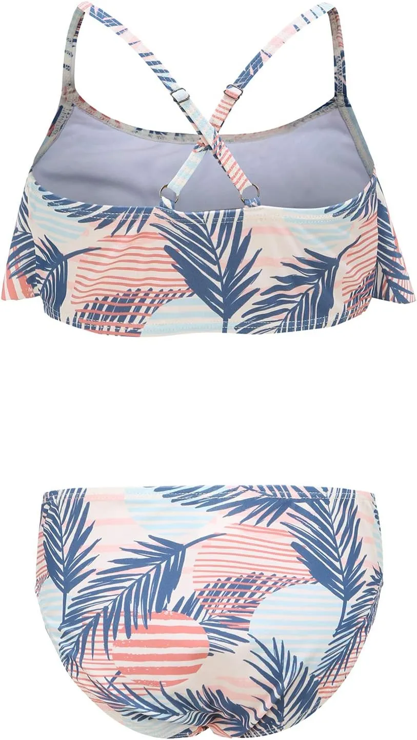 Girls Two Piece Swimsuits Rainbow Bikini Sets Adjustable Strap Bathing Suits