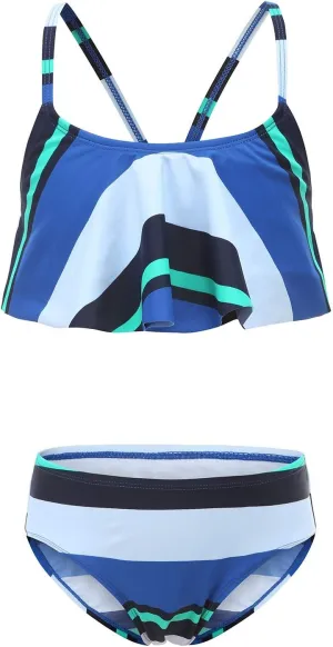 Girls Two Piece Swimsuits Rainbow Bikini Sets Adjustable Strap Bathing Suits