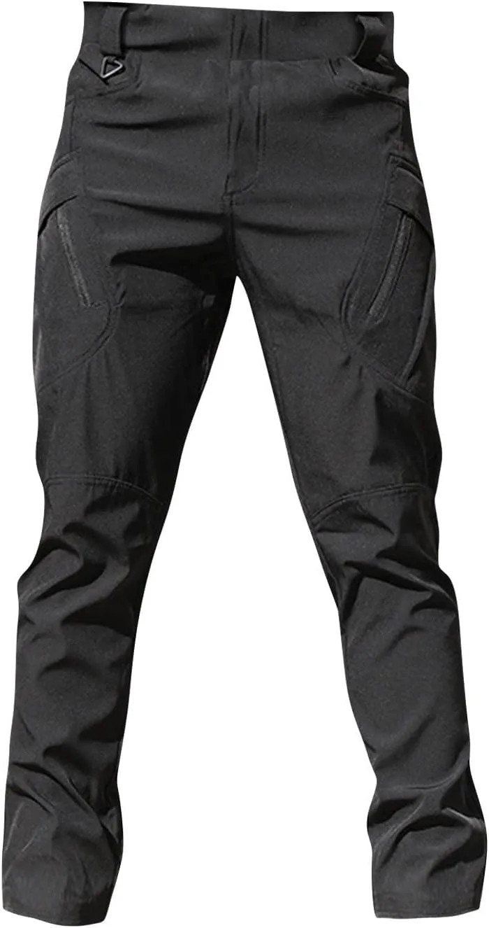 Hiking Pants Men Cargo Multi Pockets Relaxed Fit Pants Ripstop Stretch Slim Fit Pants Trousers Tactical