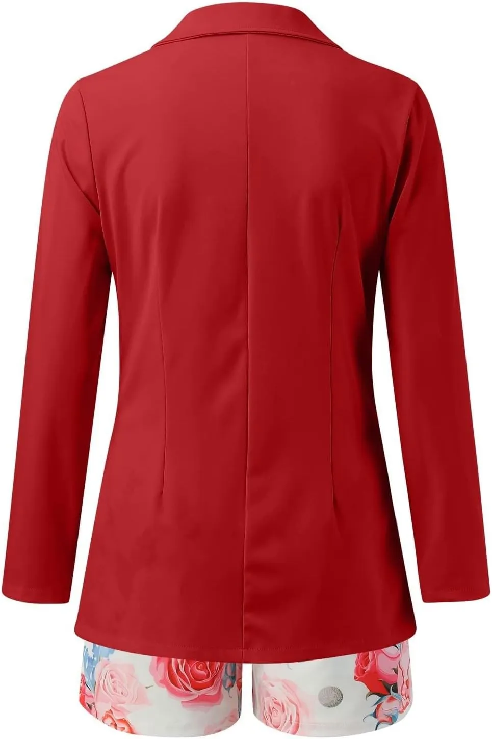 hlysgo Women's Blazer Shorts Set 2 Piece Outfits Long Sleeve Blazer Jacket with Shorts Elegant Business Office Suit Sets