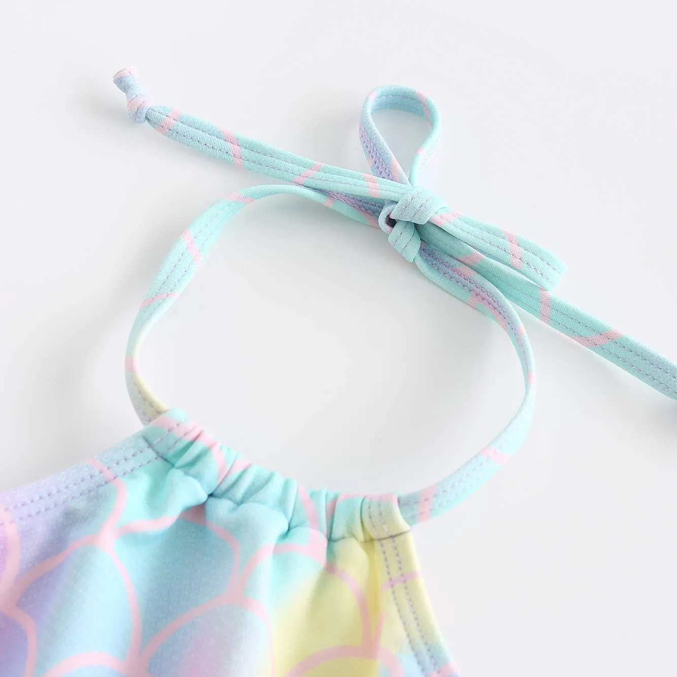 HowJoJo Girls Two Piece Tankini Swimsuit Green Floral Bathing Suit Swimwear