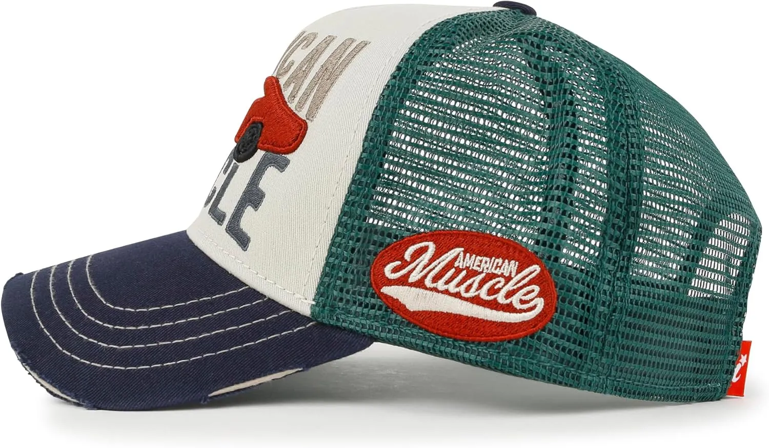 ililily Premium Go with The Flow Embroidery Baseball Cap Vintage Trucker Hat