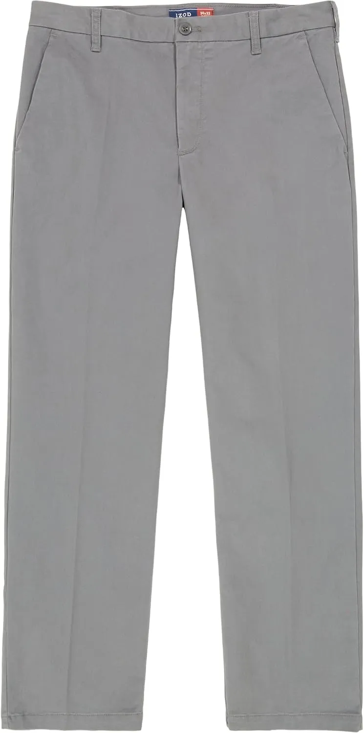 IZOD Men's Performance Stretch Classic Fit Flat Front Chino Pant