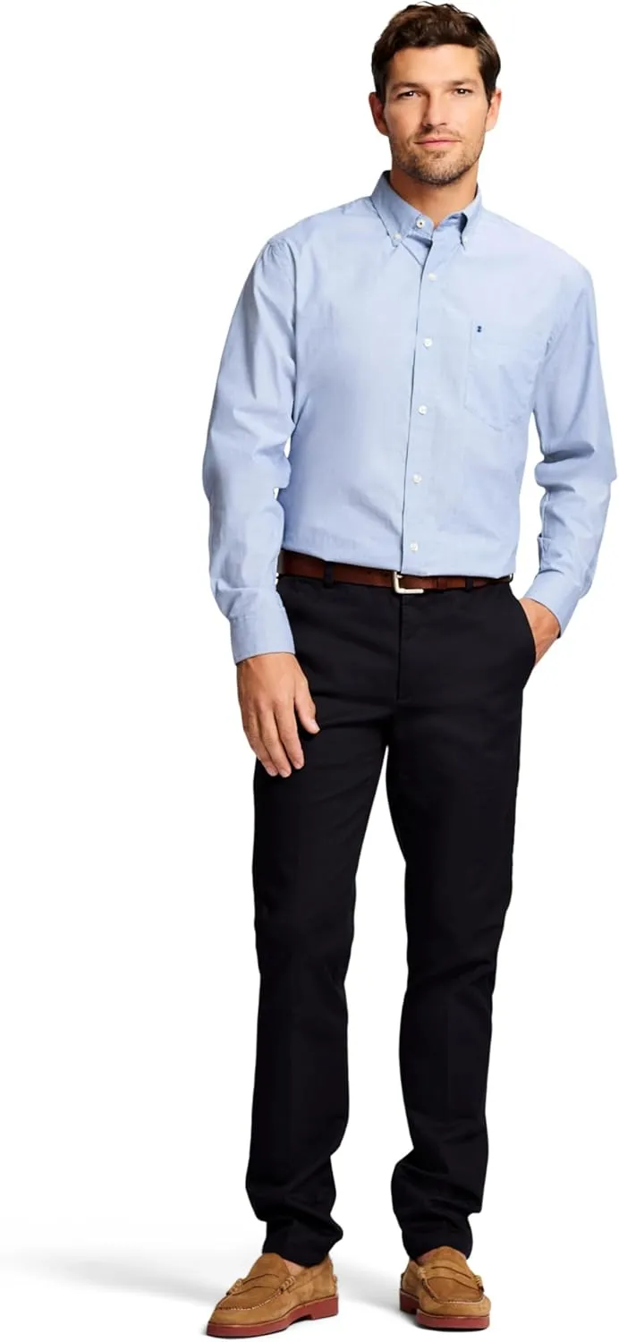 IZOD Men's Performance Stretch Classic Fit Flat Front Chino Pant