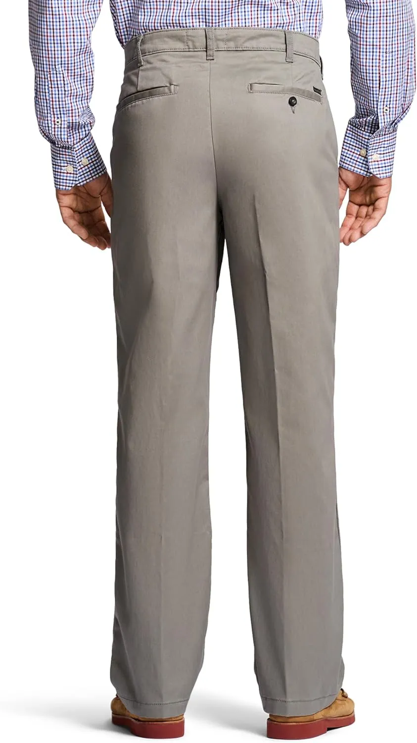 IZOD Men's Performance Stretch Classic Fit Flat Front Chino Pant