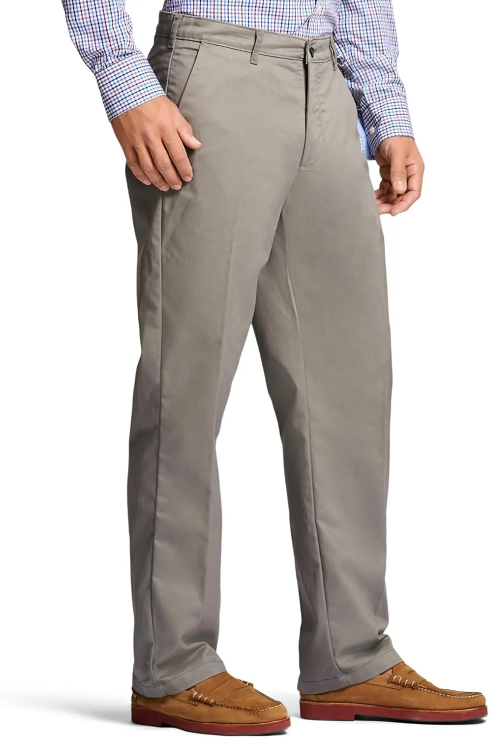 IZOD Men's Performance Stretch Classic Fit Flat Front Chino Pant