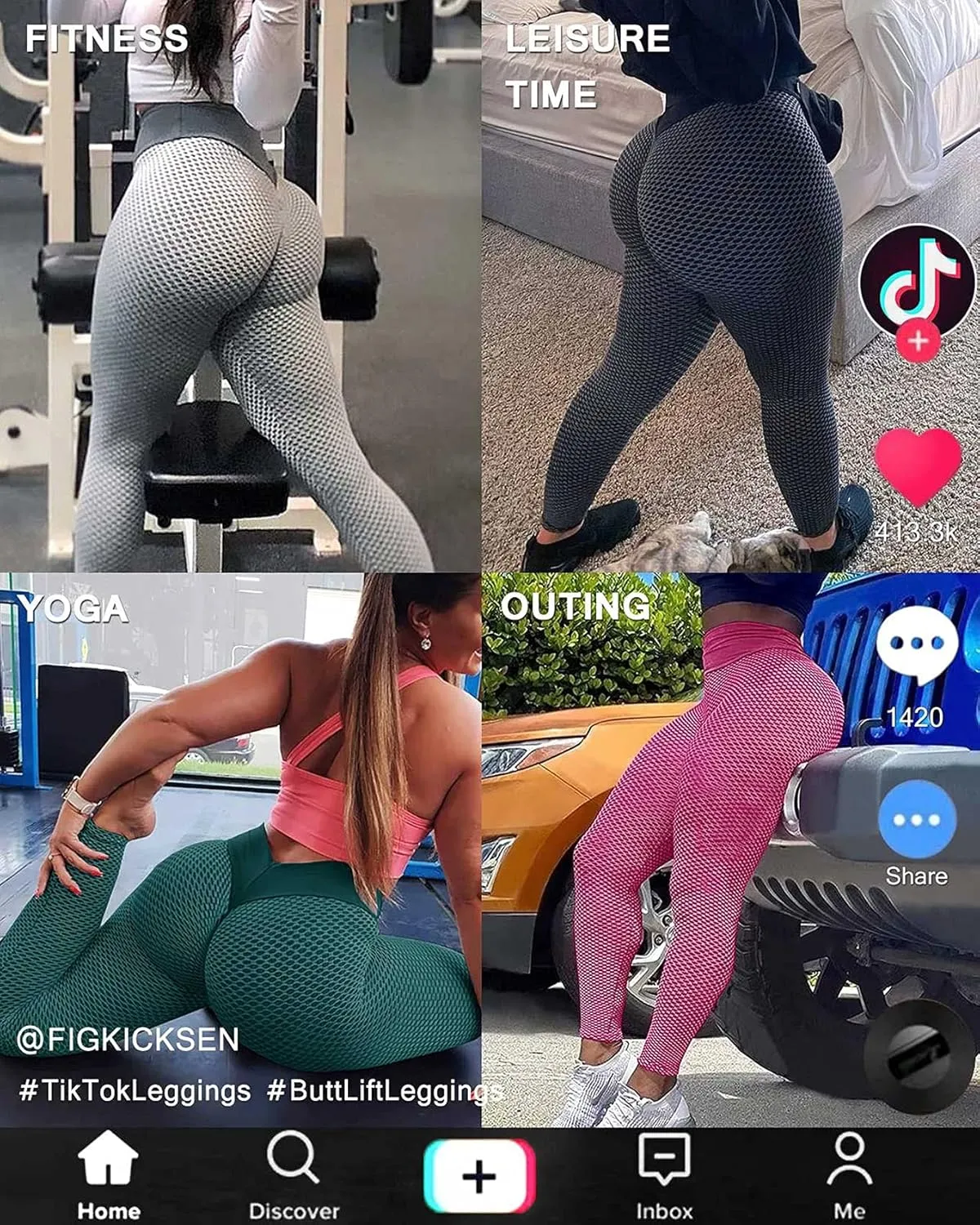 JGS1996 Butt Lifting Leggings for Women Tummy Control Workout Yoga Pants High Waisted Scrunch Booty Gym Tights