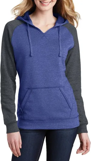 JustBlanks Women’s Raglan Long-Sleeve Pullover Blend Fleece Hoodie with Kanga Pocket Drawstring Fleece Hoodies for Women