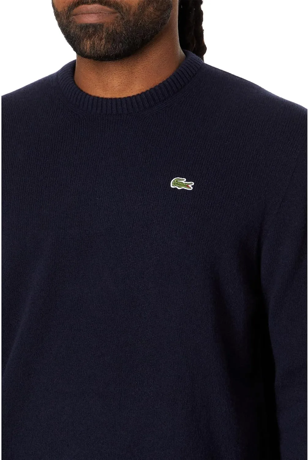Lacoste Men's Classic Fit Long Sleeve Cashmere Crew Neck Sweater
