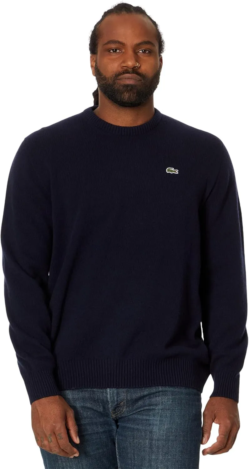 Lacoste Men's Classic Fit Long Sleeve Cashmere Crew Neck Sweater