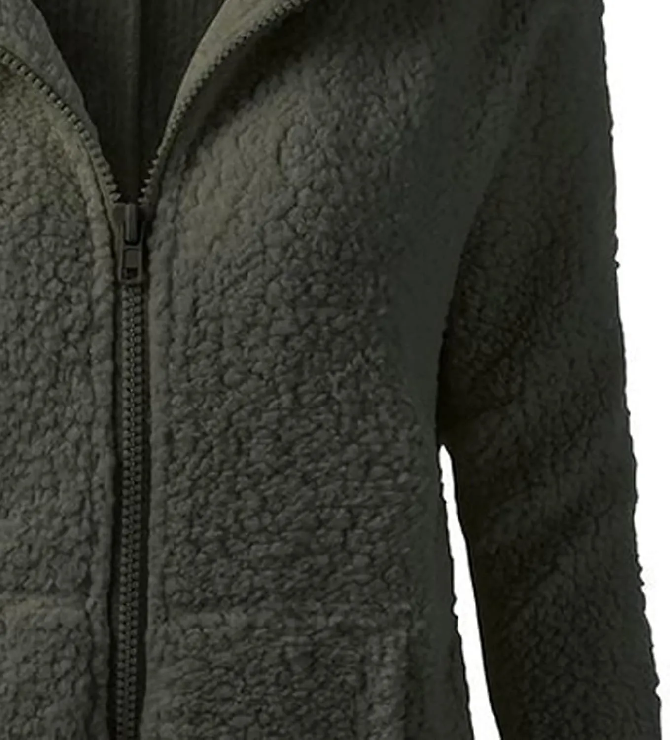 Lmdudan Womens Faux Fleece Hoodies Jacket Trendy Casual Long Sleeve Coat Winter Warm Zip Up Hooded Outerwear with Pockets