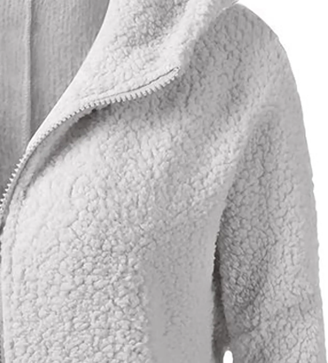 Lmdudan Womens Faux Fleece Hoodies Jacket Trendy Casual Long Sleeve Coat Winter Warm Zip Up Hooded Outerwear with Pockets