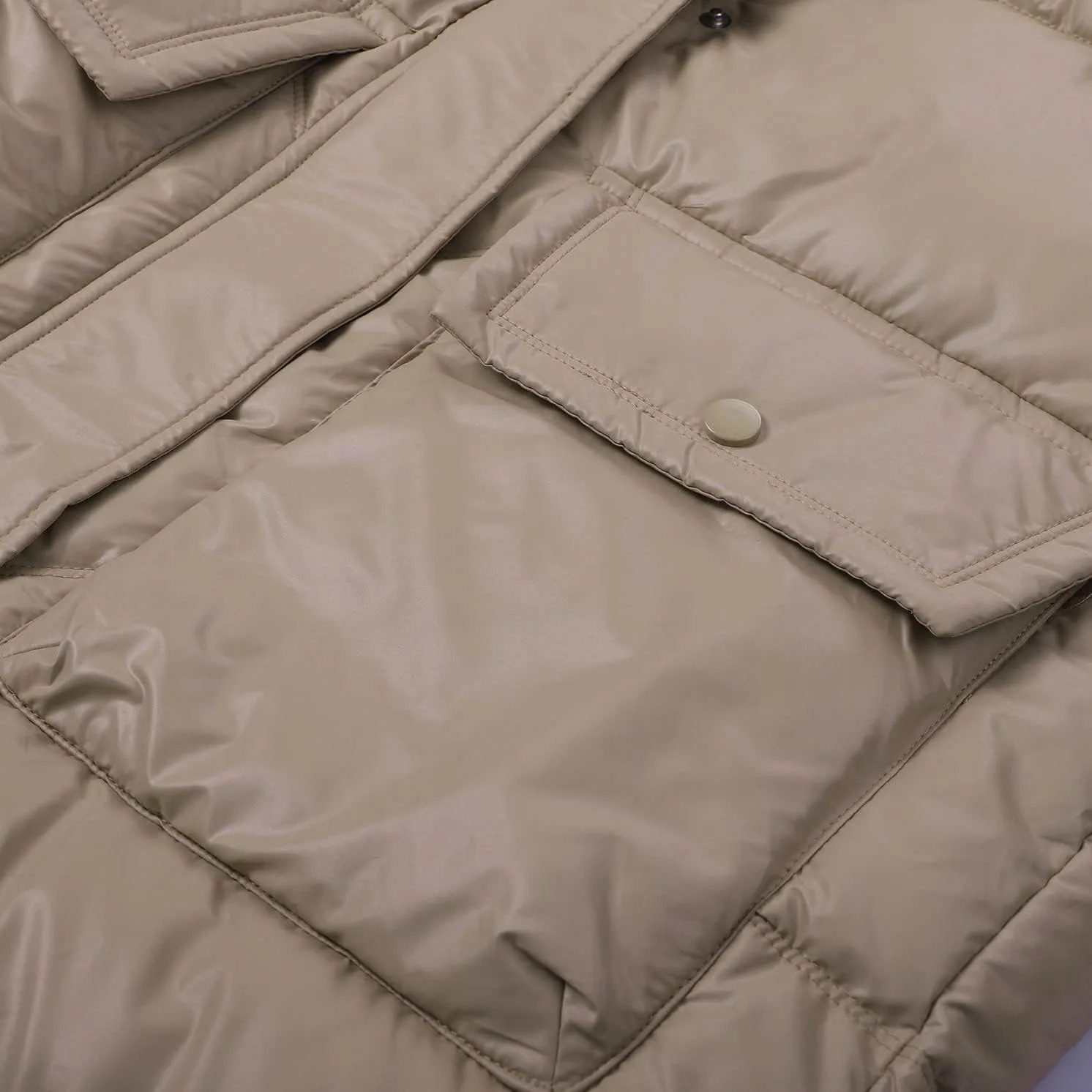 Long Puffer Jacket Women Packable Down Coat Lightweight Parkas Jacket Oversized Water-Resistant Winter Hooded Insulated Coat