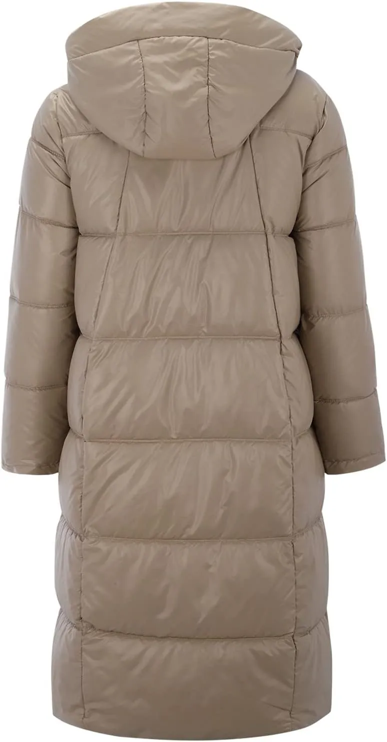 Long Puffer Jacket Women Packable Down Coat Lightweight Parkas Jacket Oversized Water-Resistant Winter Hooded Insulated Coat