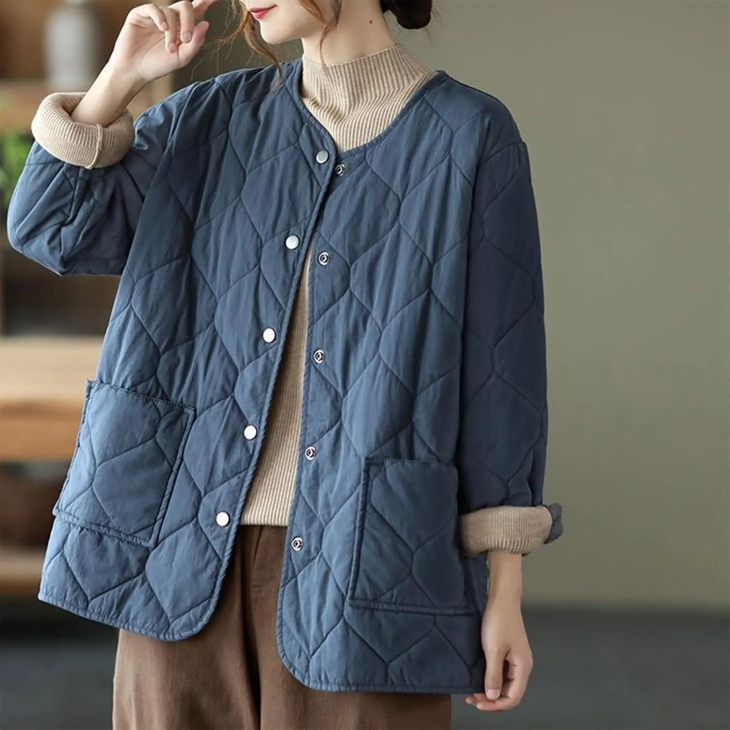 Long Puffer Jacket Women Ultralight Down Coat Packable Parkas Jacket Plus Size Zip Up Warm Hooded Quilted Coat