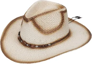 Lullaby Mens Womens Sun Hat Wide Brim Western Structured Straw Cowboy Hat