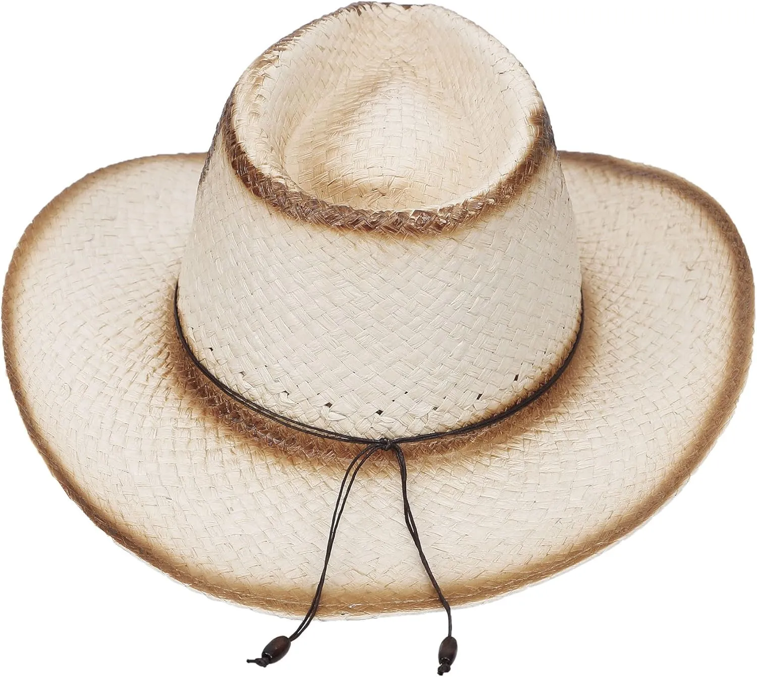 Lullaby Mens Womens Sun Hat Wide Brim Western Structured Straw Cowboy Hat