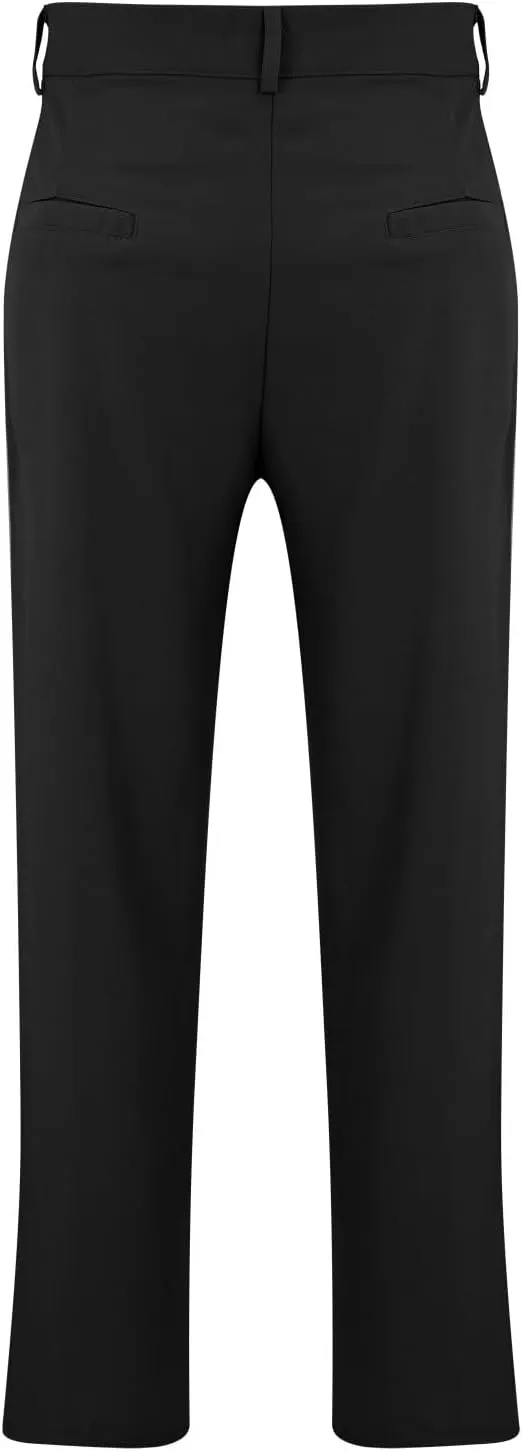 Men Formal Suit Pants Slanted Pocket Straight Wide Leg Loose Comfy Casual Trousers Business Office Party Work Pants