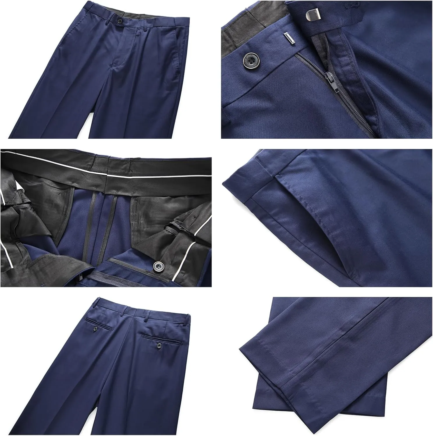 Men's 3 Piece Suit Slim Fit One Button Solid Tuxedo Jacket Suits for Men Slim Fit for Wedding Prom Blazer Vest Pants