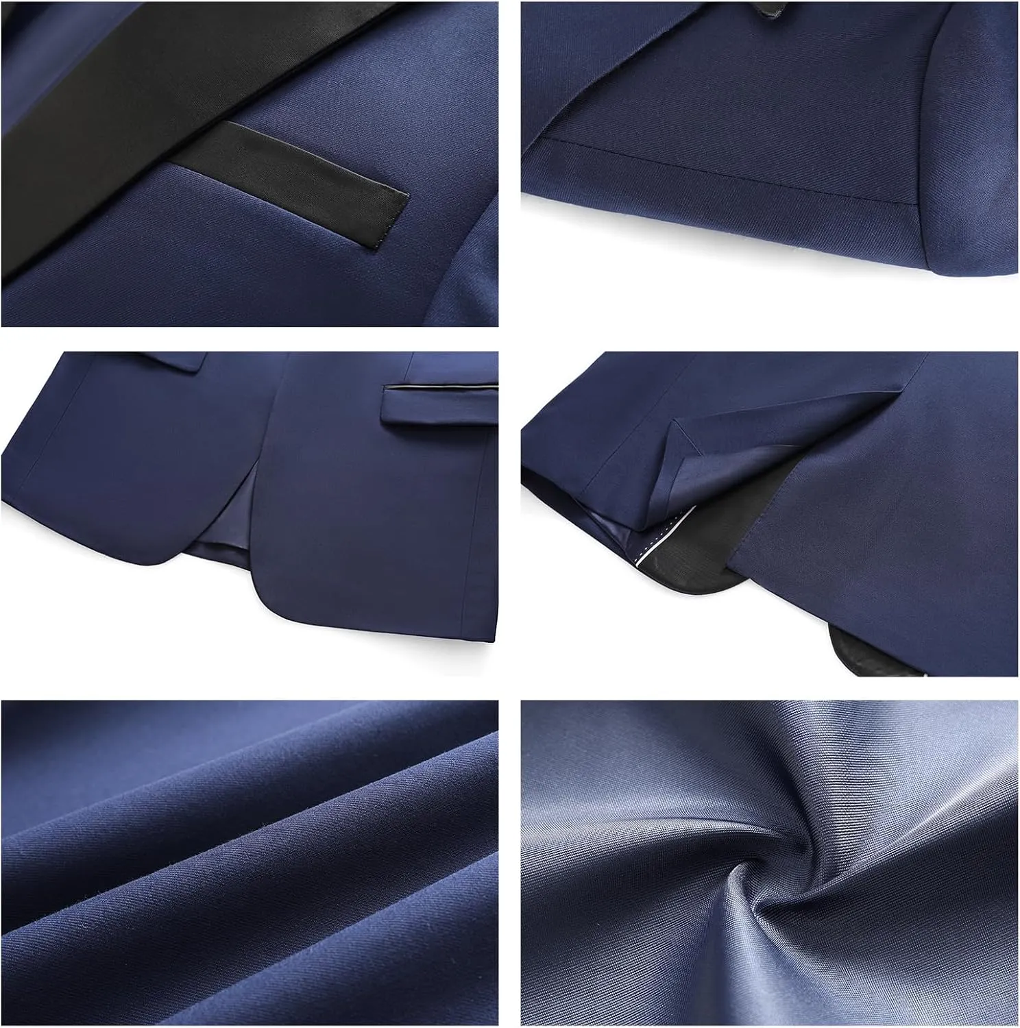 Men's 3 Piece Suit Slim Fit One Button Solid Tuxedo Jacket Suits for Men Slim Fit for Wedding Prom Blazer Vest Pants