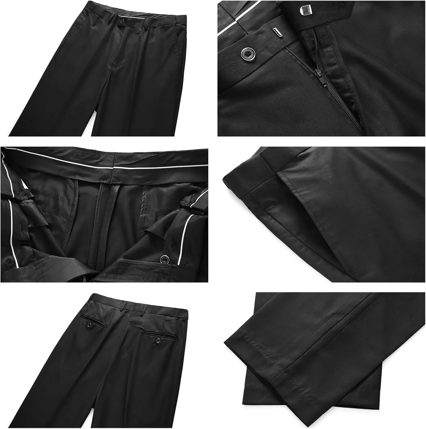 Men's 3 Piece Suit Slim Fit One Button Solid Tuxedo Jacket Suits for Men Slim Fit for Wedding Prom Blazer Vest Pants