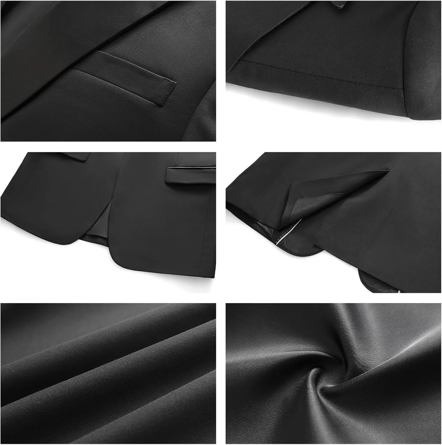 Men's 3 Piece Suit Slim Fit One Button Solid Tuxedo Jacket Suits for Men Slim Fit for Wedding Prom Blazer Vest Pants