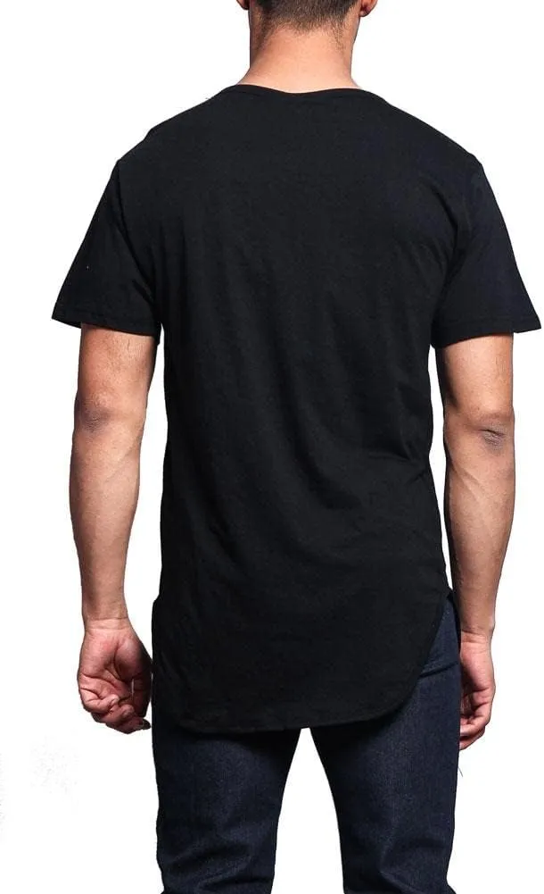 Men's Hipster Longline Curved Hem Tees