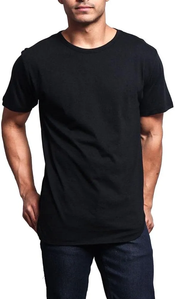 Men's Hipster Longline Curved Hem Tees