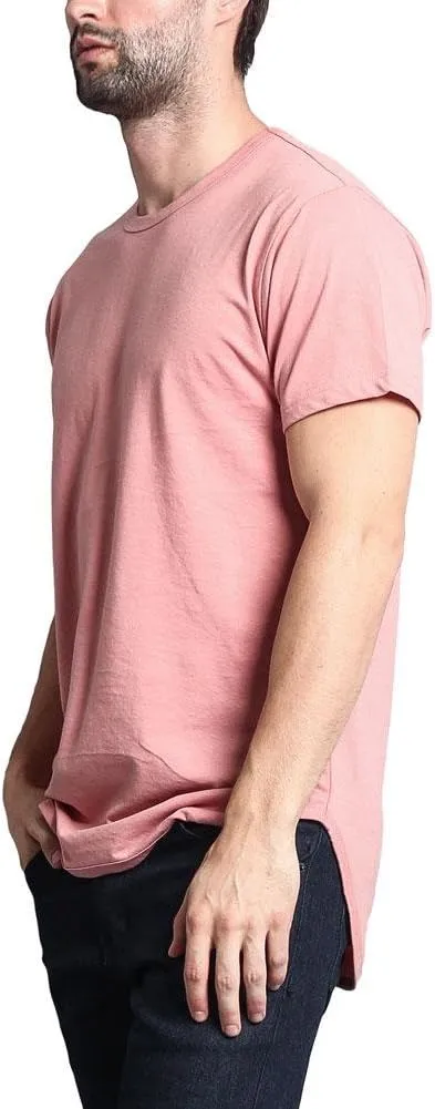 Men's Hipster Longline Curved Hem Tees