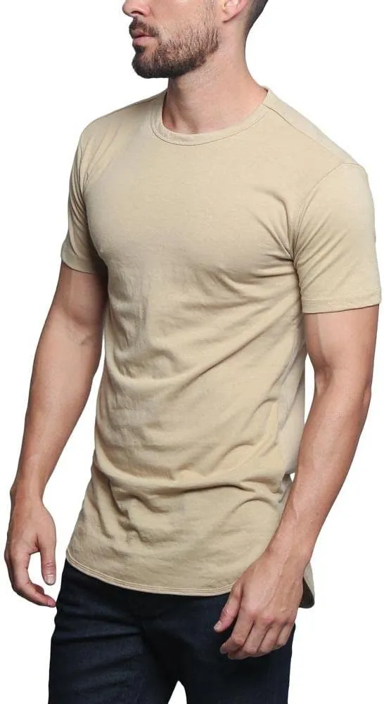 Men's Hipster Longline Curved Hem Tees
