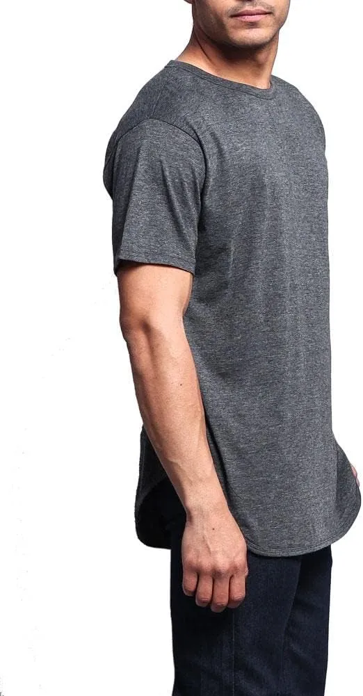 Men's Hipster Longline Curved Hem Tees