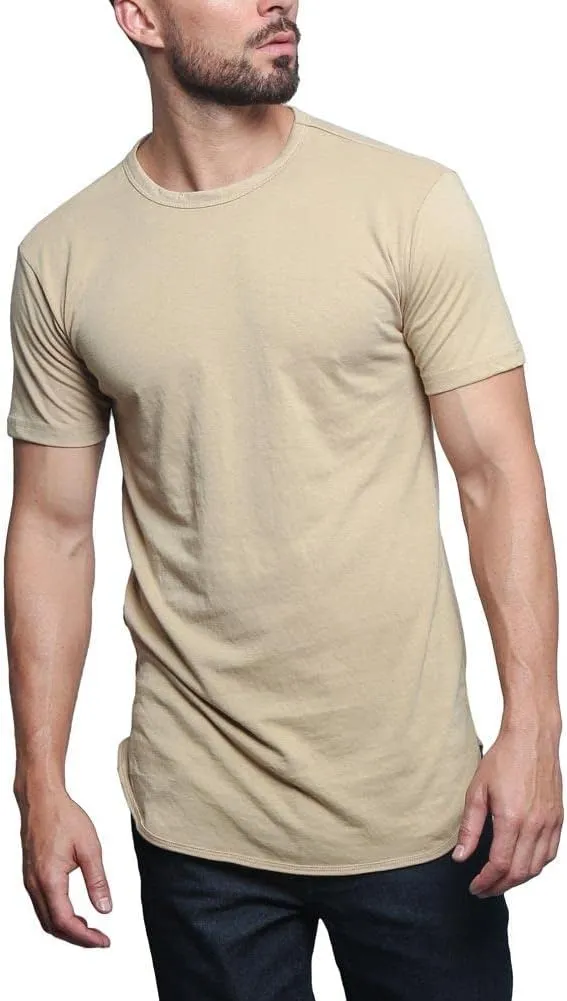 Men's Hipster Longline Curved Hem Tees