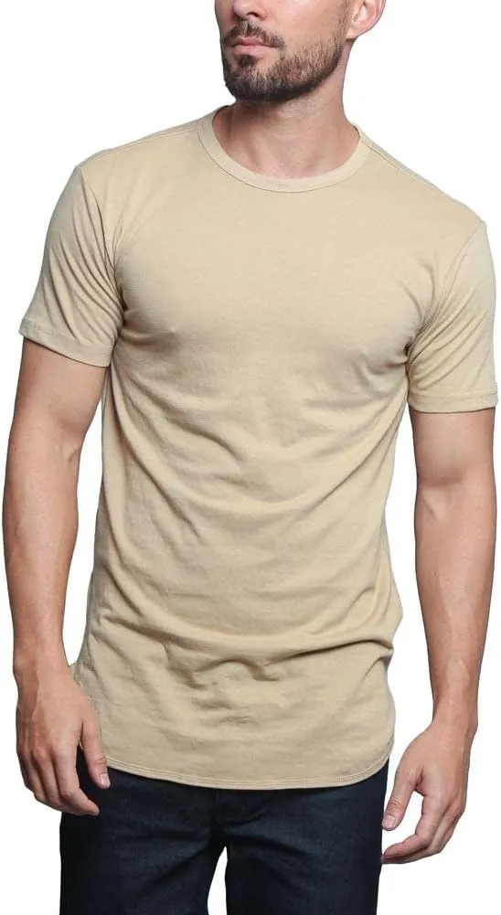 Men's Hipster Longline Curved Hem Tees