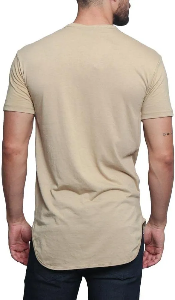 Men's Hipster Longline Curved Hem Tees