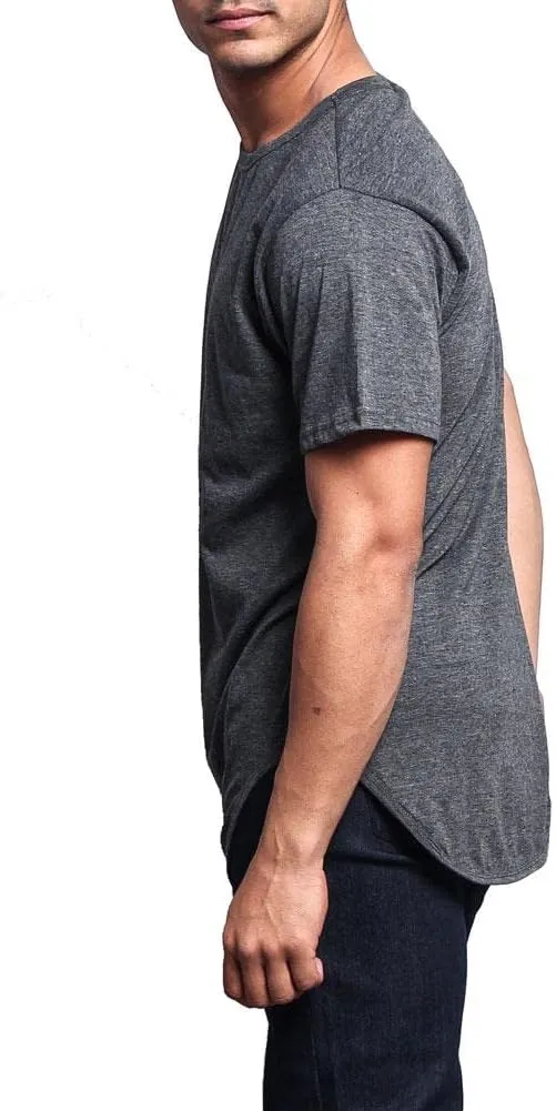 Men's Hipster Longline Curved Hem Tees