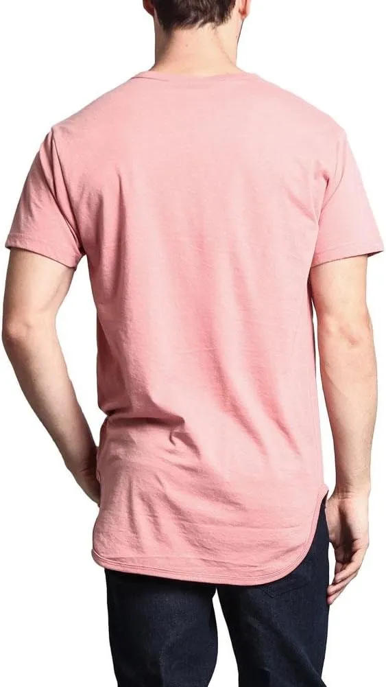 Men's Hipster Longline Curved Hem Tees