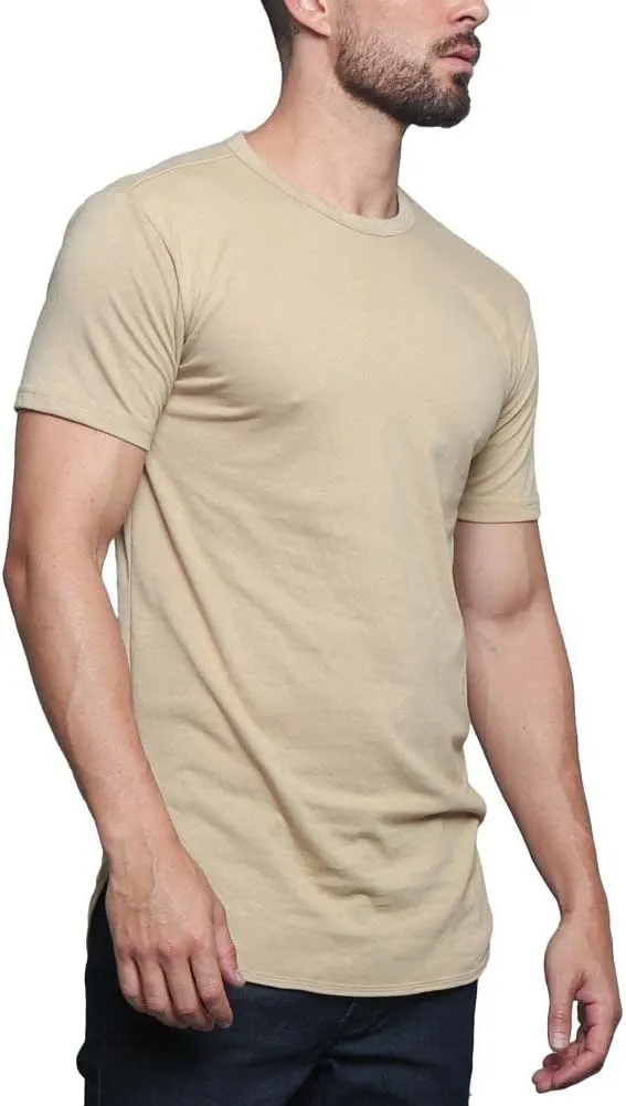 Men's Hipster Longline Curved Hem Tees