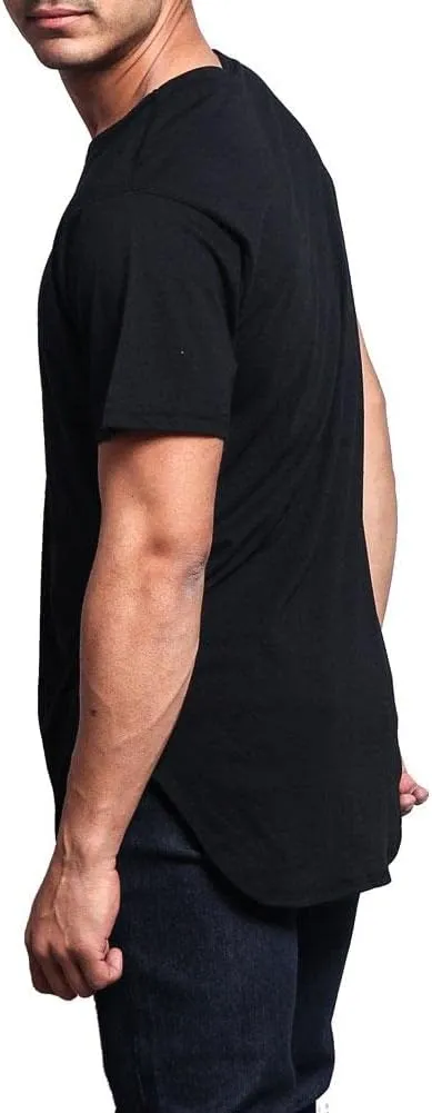 Men's Hipster Longline Curved Hem Tees
