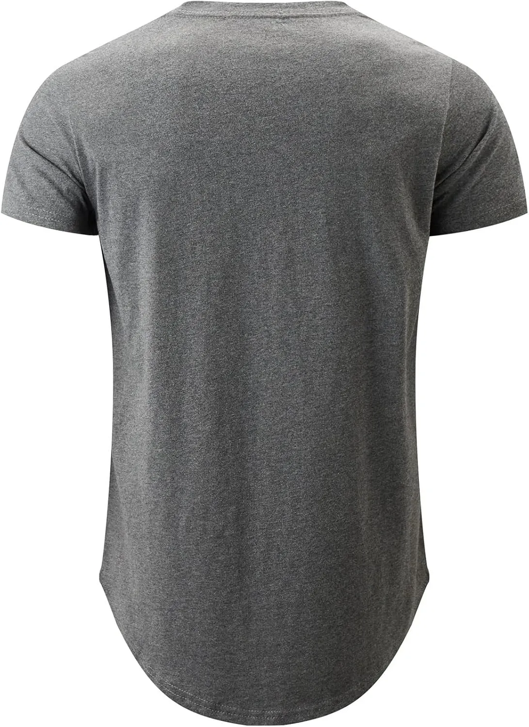 Mens Hipster Longline T Shirts Crewneck T-Shirt Lightweight Short Sleeve Premium Cotton Tee Shirts