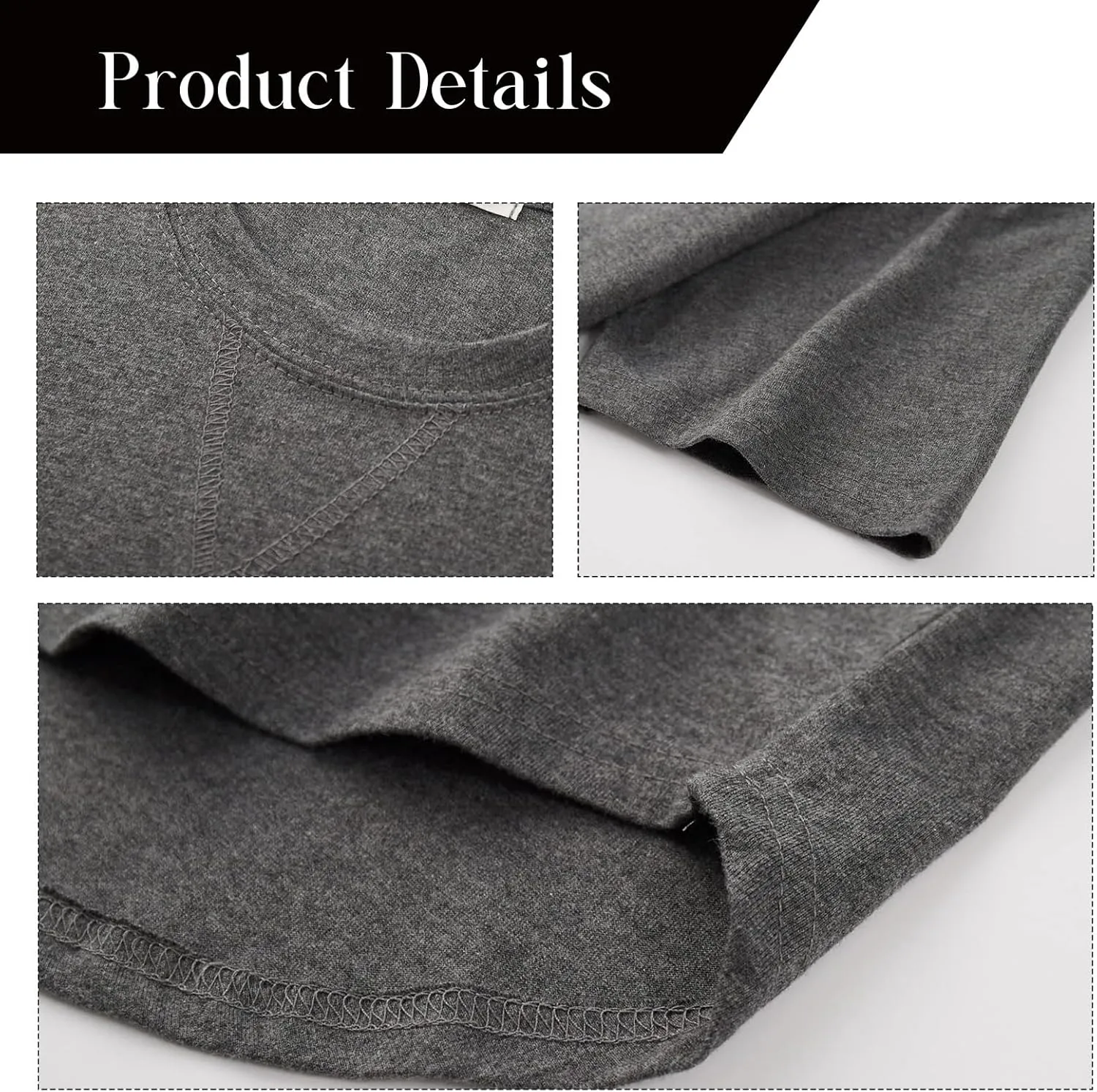 Mens Hipster Longline T Shirts Crewneck T-Shirt Lightweight Short Sleeve Premium Cotton Tee Shirts