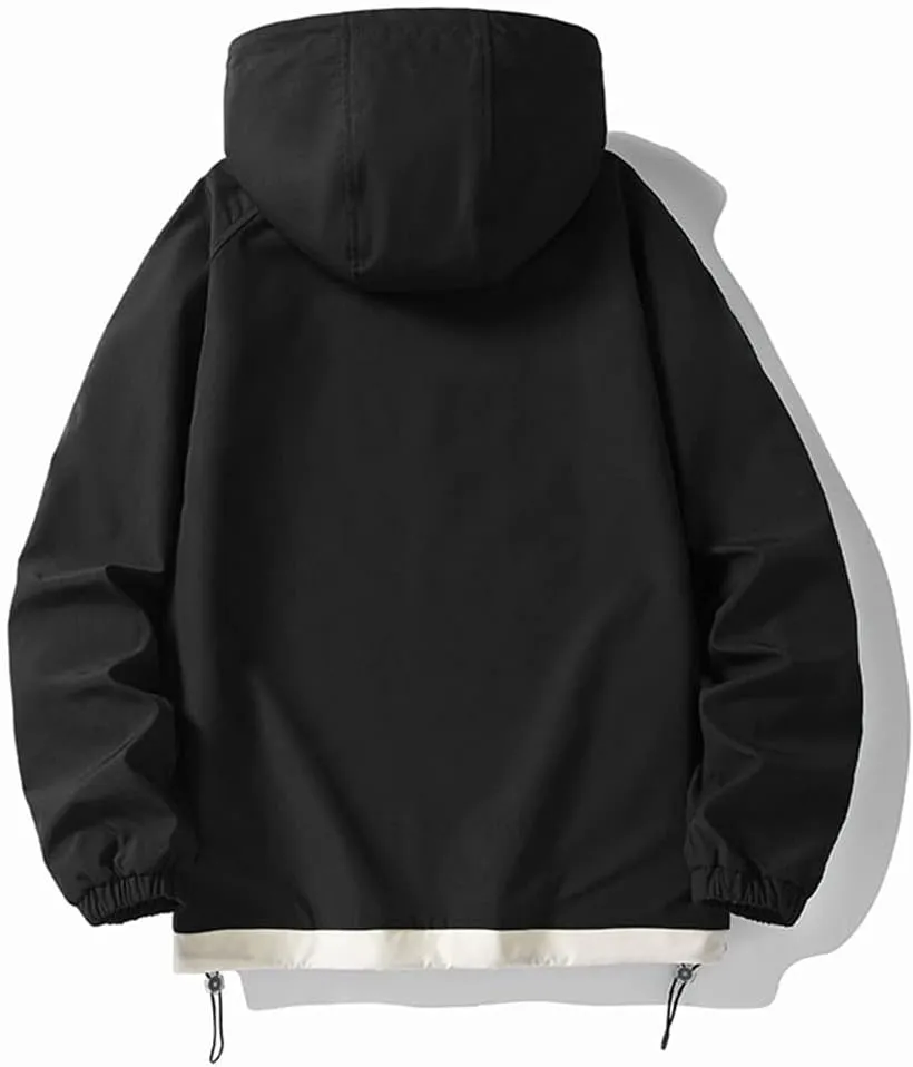 Men's Hooded Jackets Street Style Vintage Tooling Jacket Couple Harajuku Casual Windbreaker