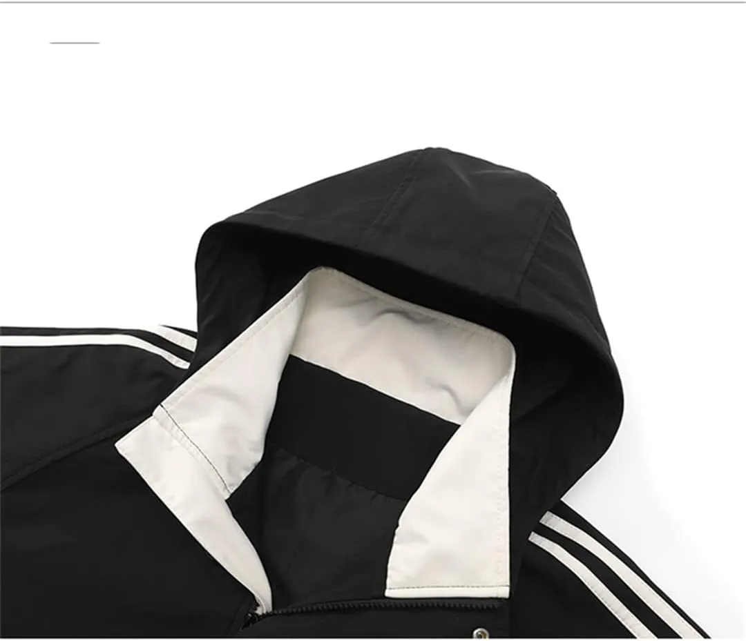Men's Hooded Jackets Street Style Vintage Tooling Jacket Couple Harajuku Casual Windbreaker