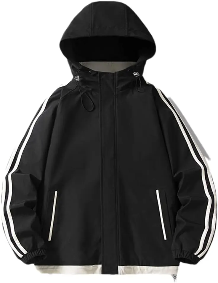 Men's Hooded Jackets Street Style Vintage Tooling Jacket Couple Harajuku Casual Windbreaker