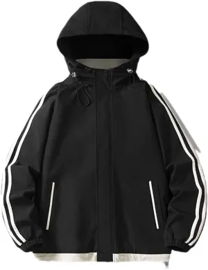 Men's Hooded Jackets Street Style Vintage Tooling Jacket Couple Harajuku Casual Windbreaker