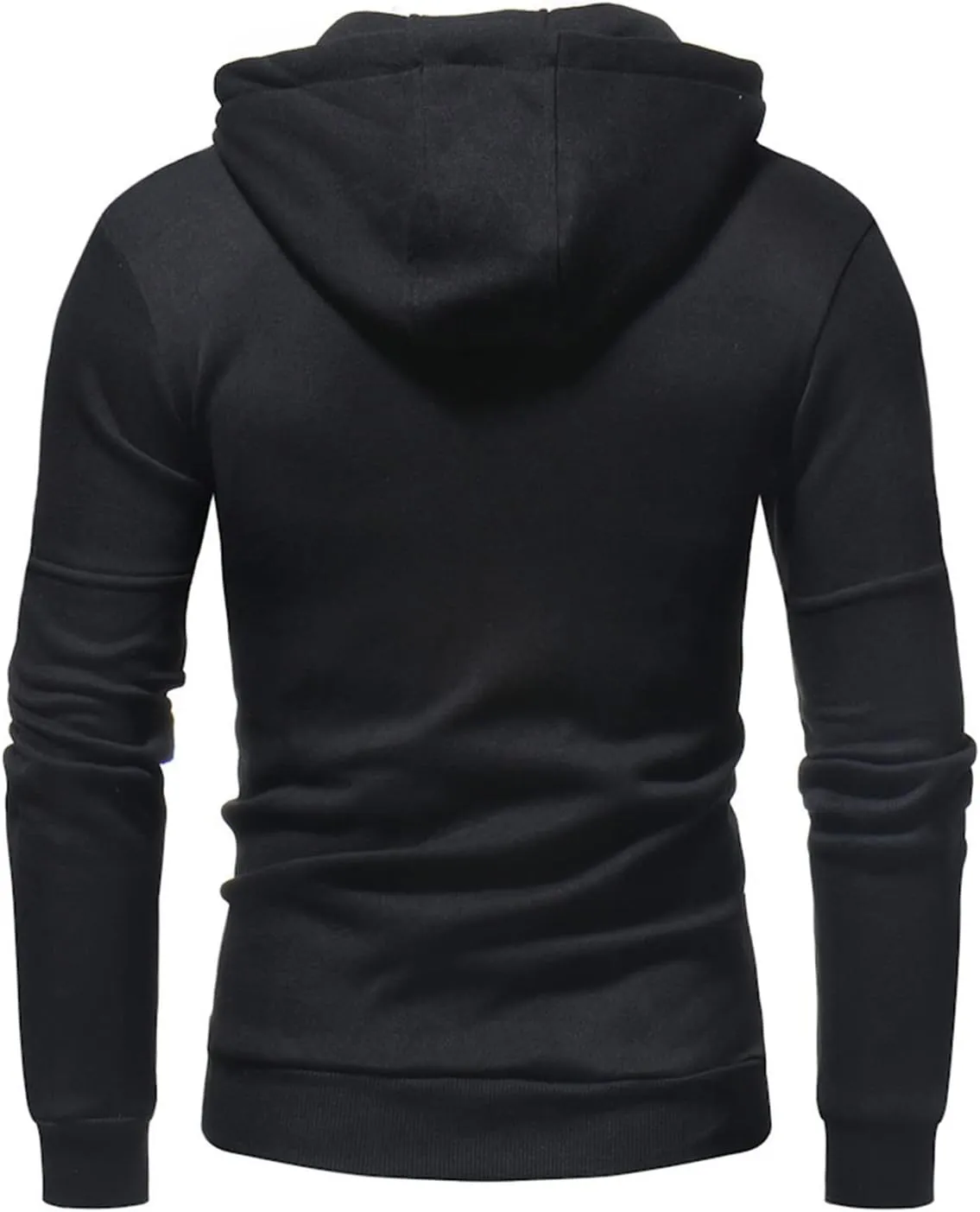 Mens Hooded Sweatshirt with Zipper Fleece Lined Sports Jacket Lightweight Slim Fit Hoodie Casual Long Sleeve Coat