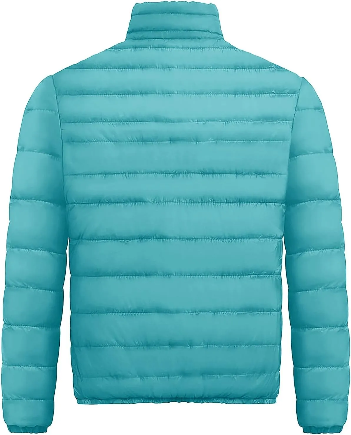 Mens Lightweight Packable Hooded Jacket 2024 Winter Jackets for Running Travel Full Zip Warm Insulated Thermal Coat