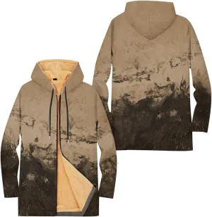 Mens Sherpa Lined Hoodie Full-Zip Thermal Fleece Sweatshirt Casual Heavyweight Winter Hoodies