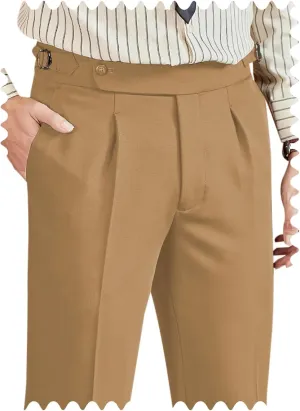Mens Suit Pants Classic Gurkha Pants Formal Business Casual Pants Men Stretch Dress Pants Slim Fit Pants