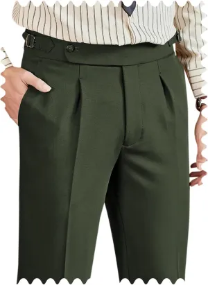 Mens Suit Pants Classic Gurkha Pants Formal Business Casual Pants Men Stretch Dress Pants Slim Fit Pants